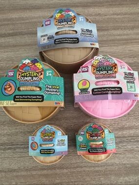 Mystery Dumpling Cotton Candy, Silver Ribbon & Gold Shimmering Edition & 2 Minis
